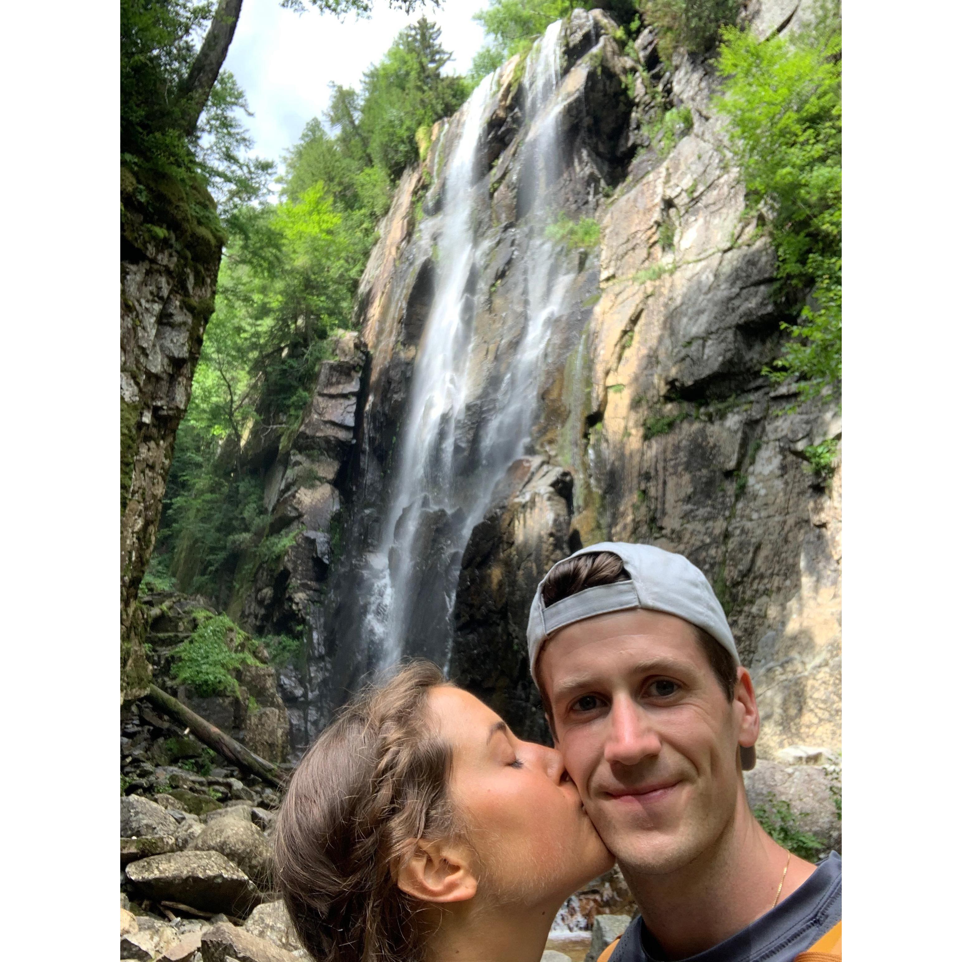 Refreshing ourselves after a long hike 💦