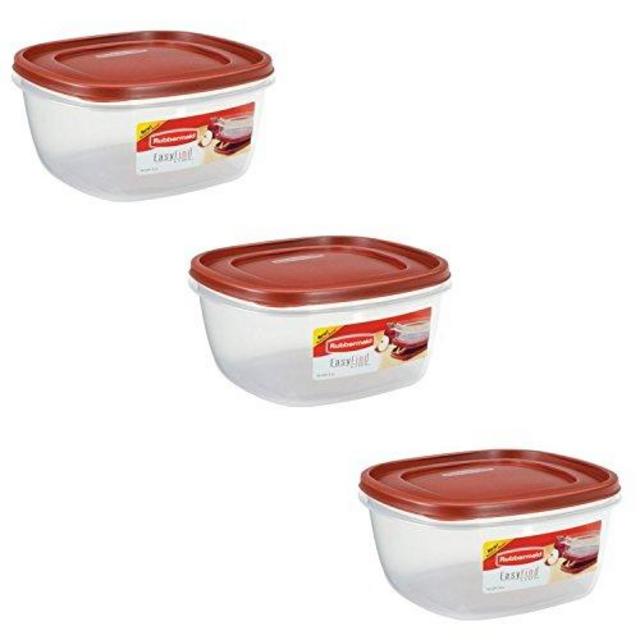 Rubbermaid - 1777161 Easy-Find Lid Food Storage Container, 14-Cups Pk of 3