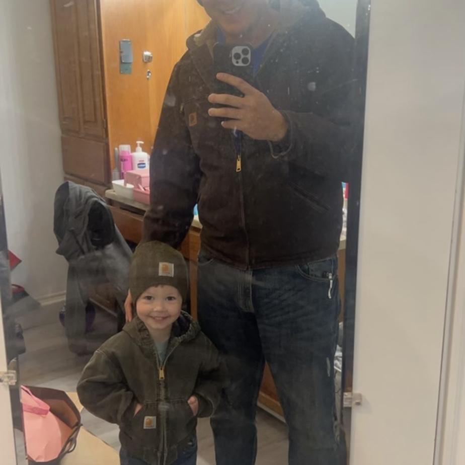 Luka and Daddy matching