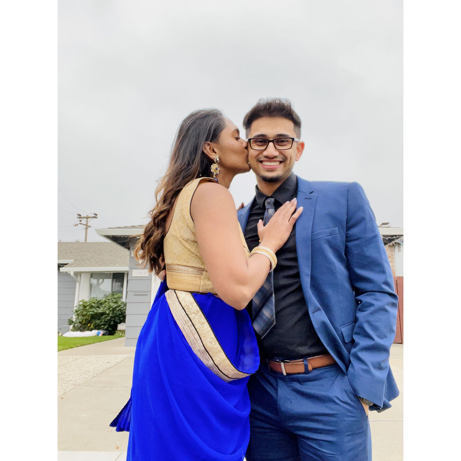 Our first wedding together
