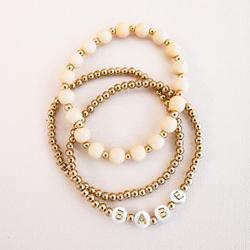 Monogram Charm Pearl Bracelet - Sample | Event Blossom