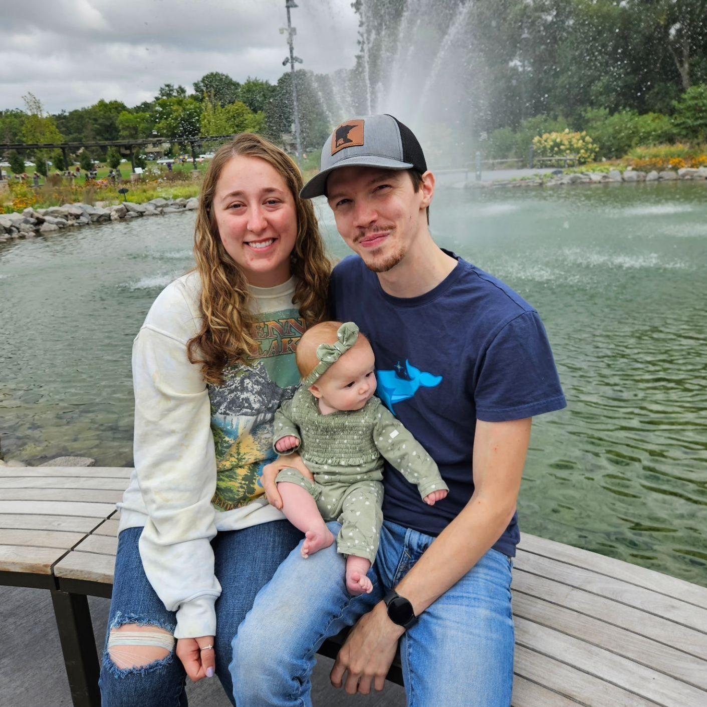With our goddaughter, Violet Grace Thomas.