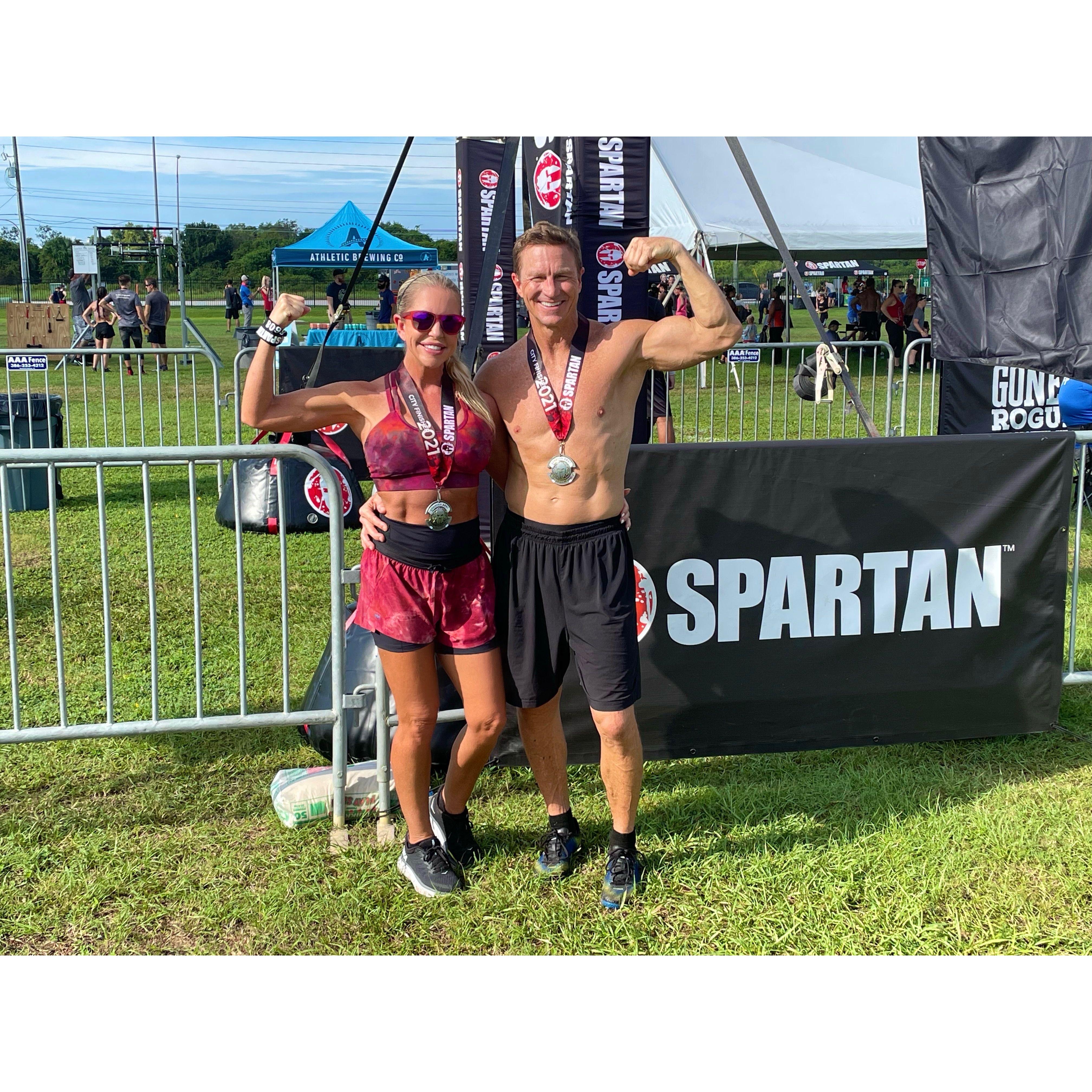 When Melissa signed Greg up for a Spartan race date without him knowing. A match made in athletic heaven. Gun show 💪😀💪