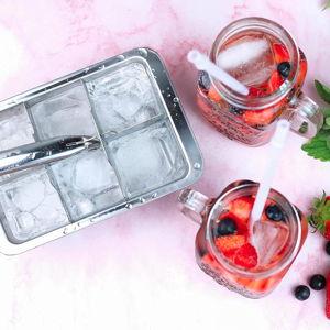 Stainless Steel Metal Ice Cube Trays // 12 XL Ice Cubes