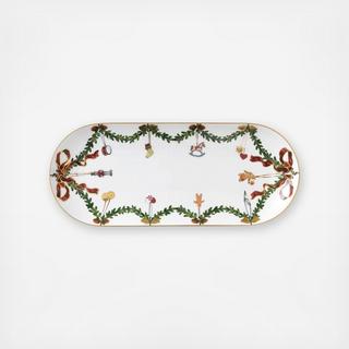 Star Fluted Christmas Oblong Dish