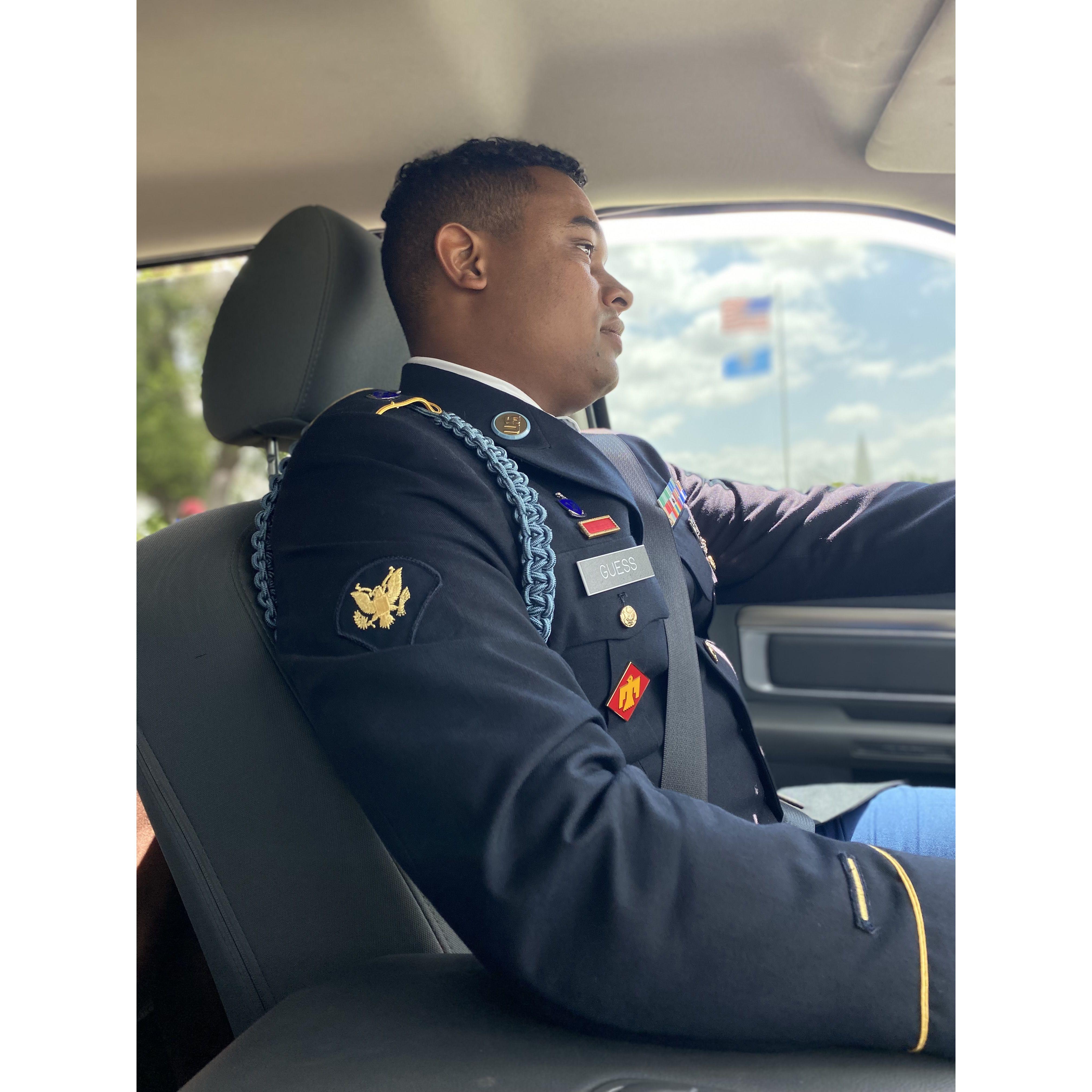 Isn't he so handsome in his uniform!