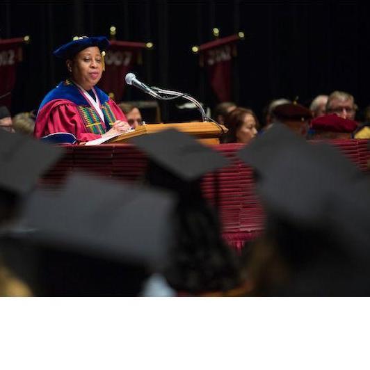 Mistress of commencement ceremonies, Dr. Deneese, as the second-in-command while serving at Trinity University. (2016-2021)