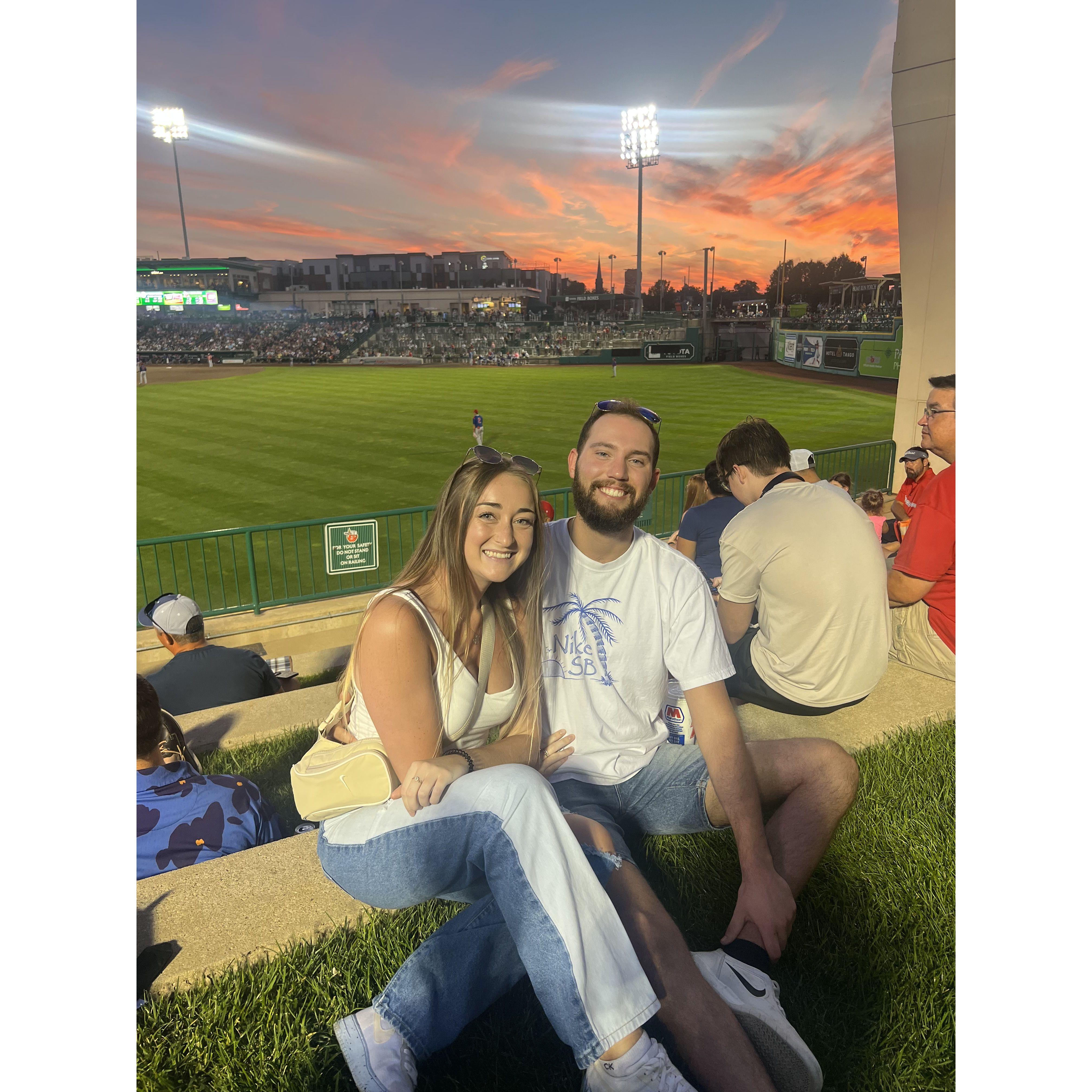 One of many trips to see the Tincaps play