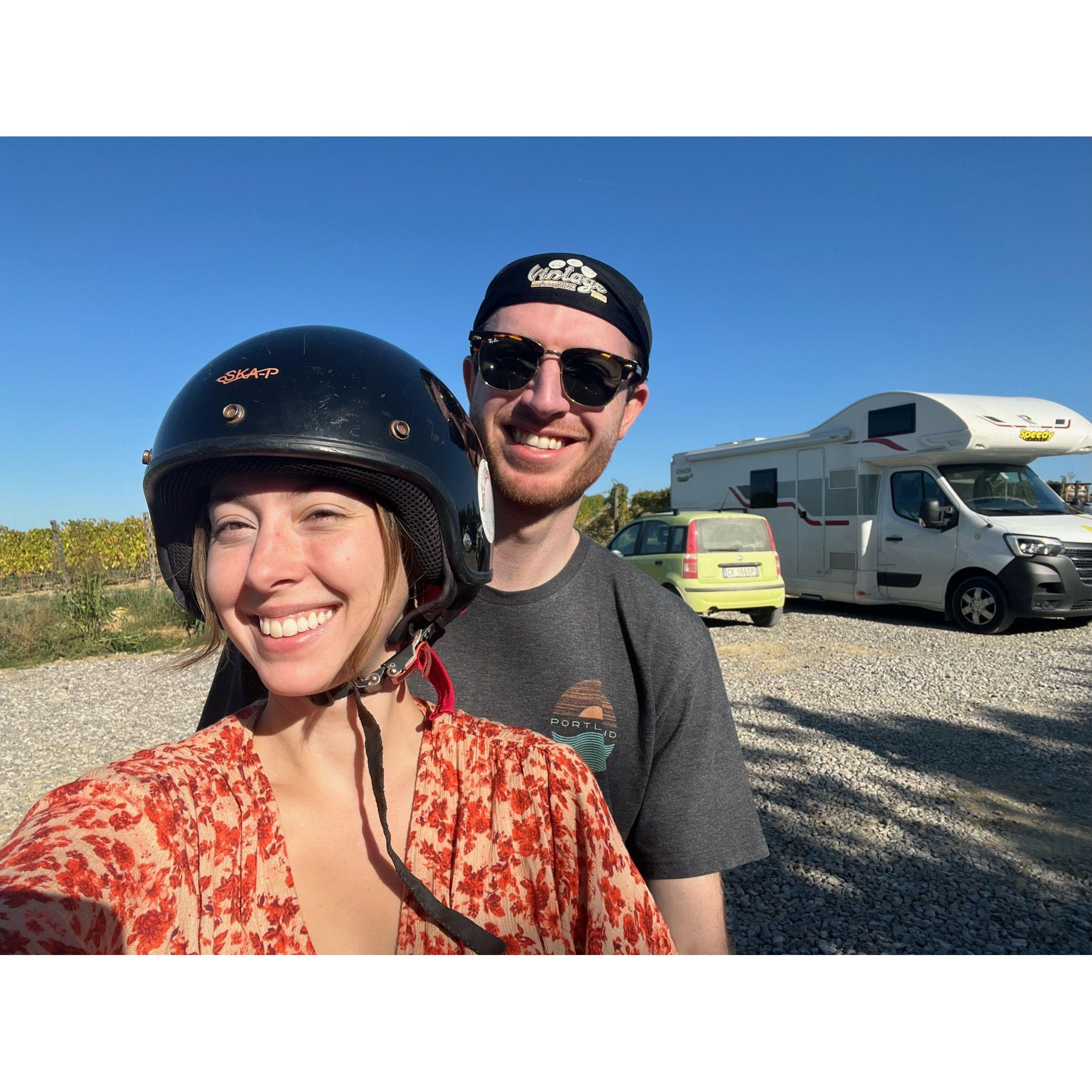 Our first international trip together in Italy! We spent the day Vespa-ing around Tuscany.