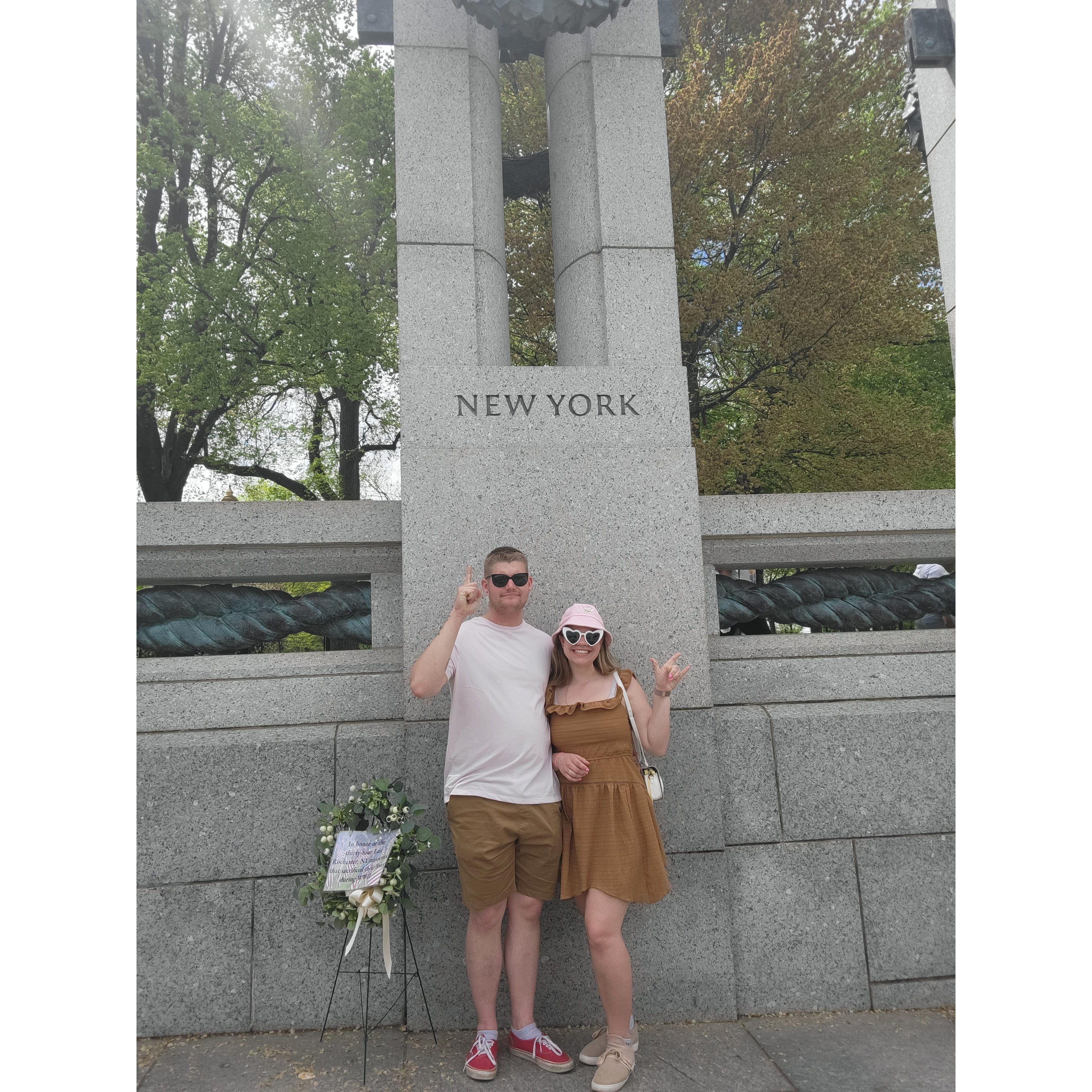 Visiting the World War II Memorial in Washington DC