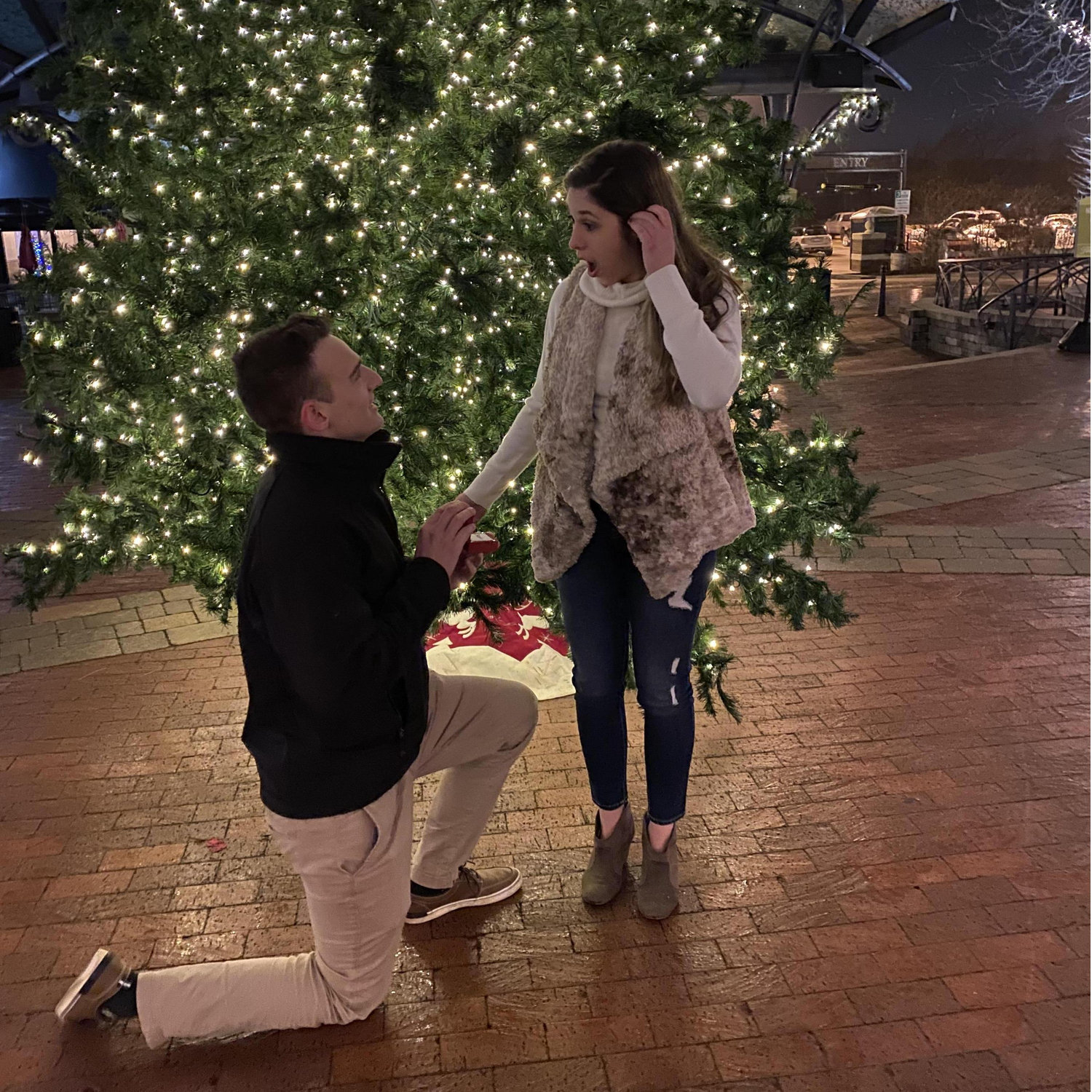 He popped the question!