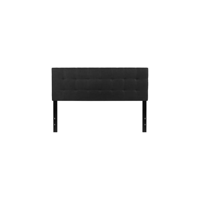 Queen Quilted Tufted Upholstered Headboard Black - Riverstone Furniture