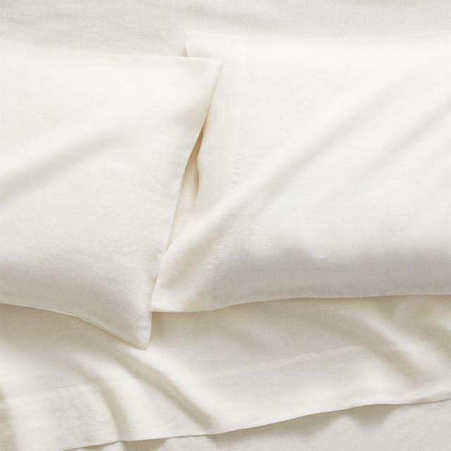 Linen Warm White Queen Sheet Set