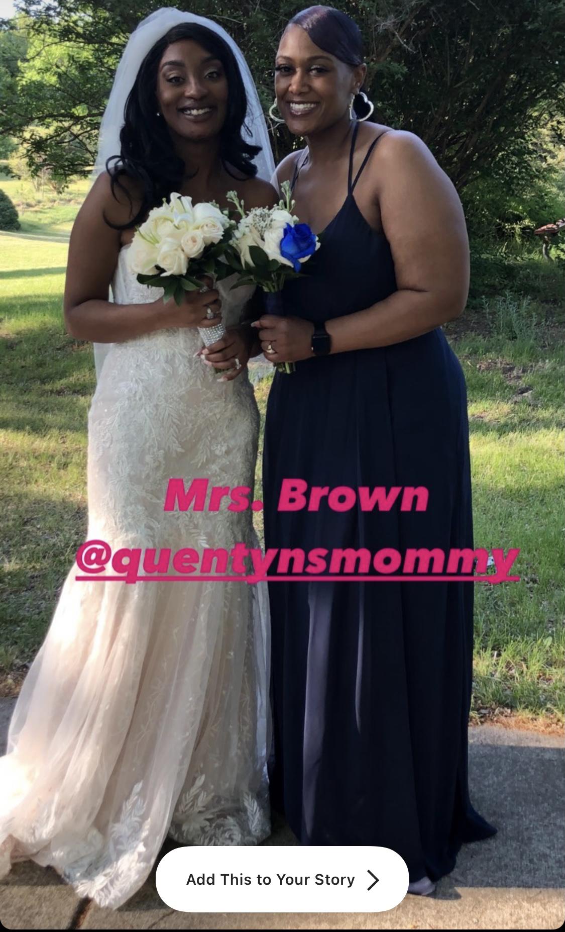 The Bride and one of her bridesmaids (cousin Damita)