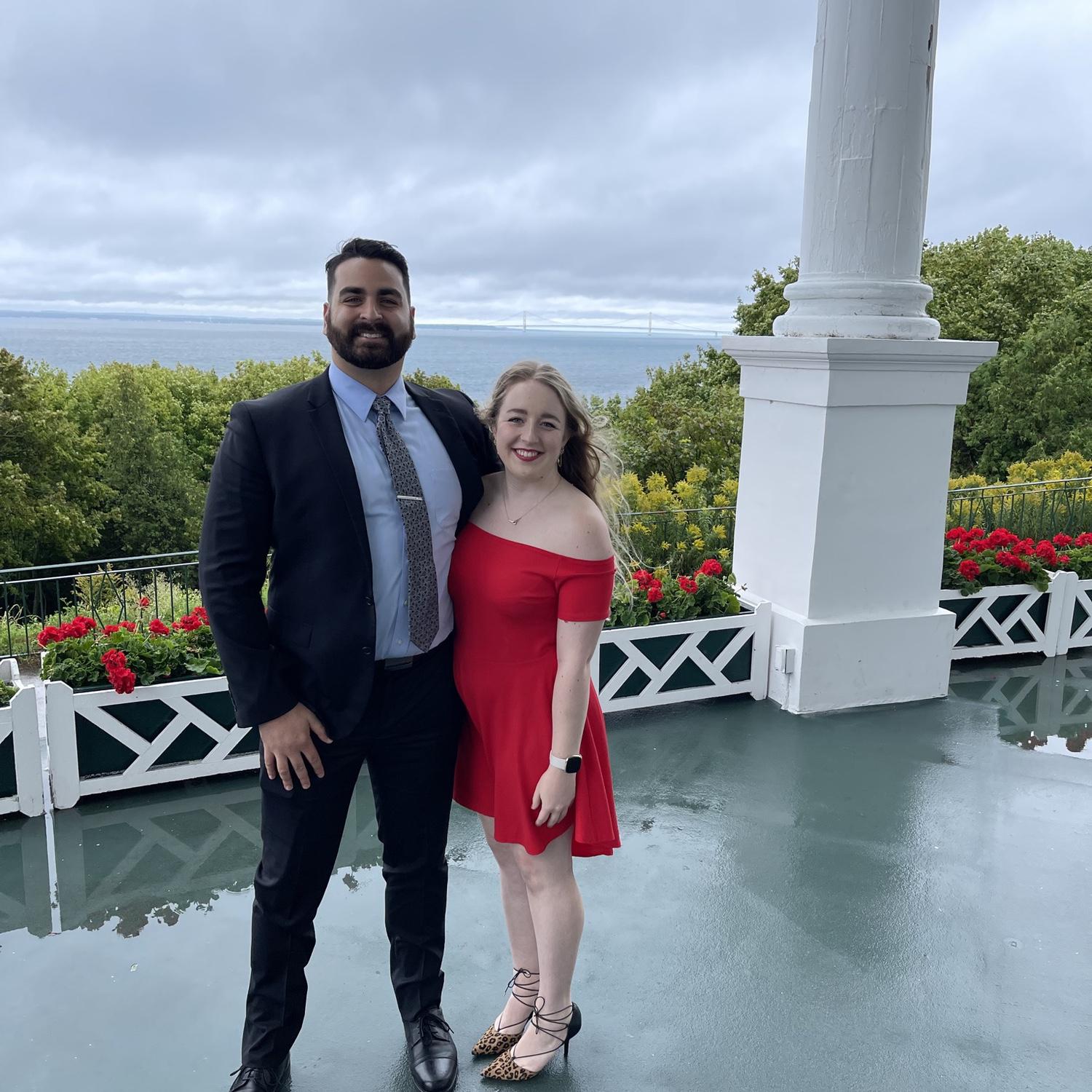 At the Grand Hotel on Mackinac Island in 2021 for a wedding.