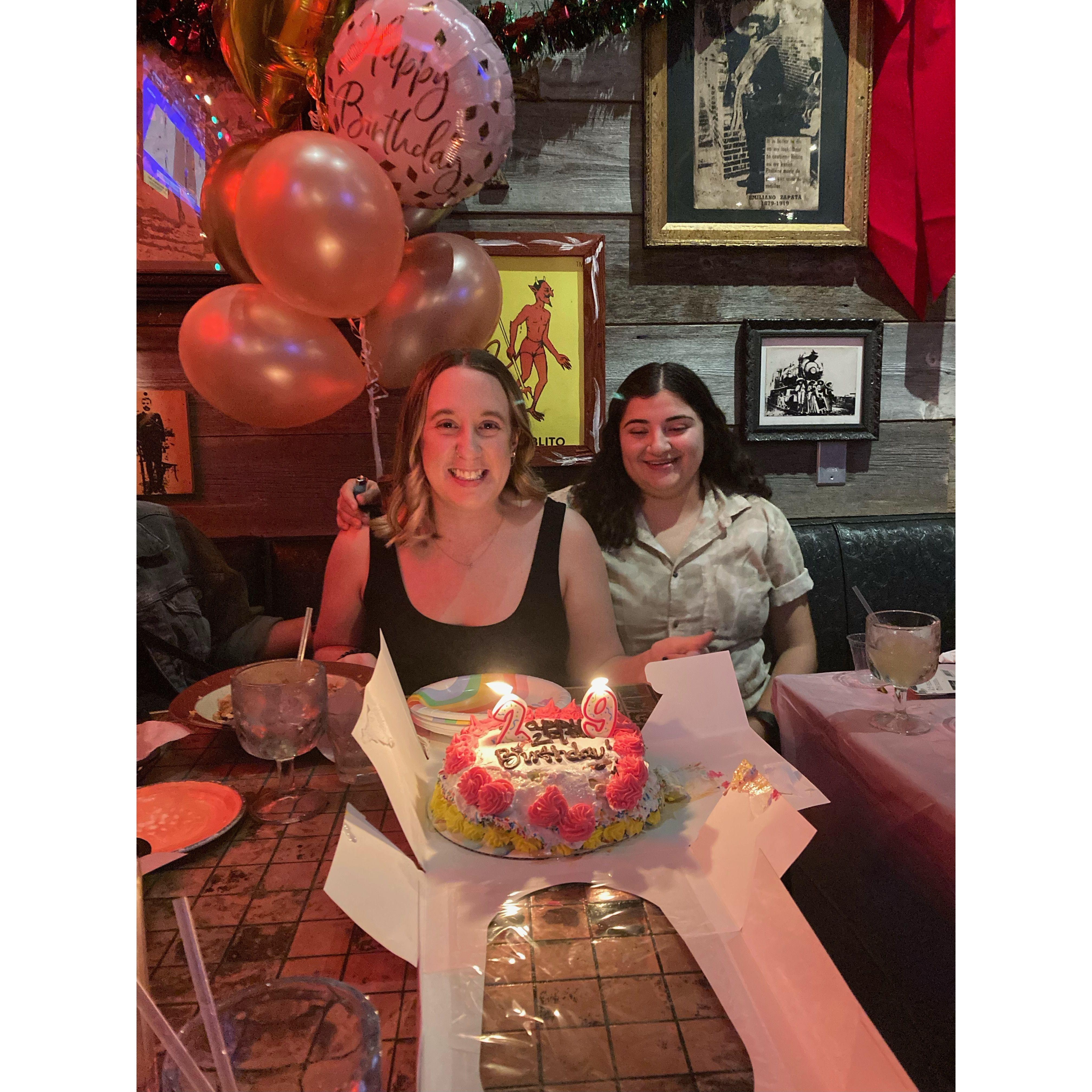 Celebrating Amanda's 29th birthday in 2022