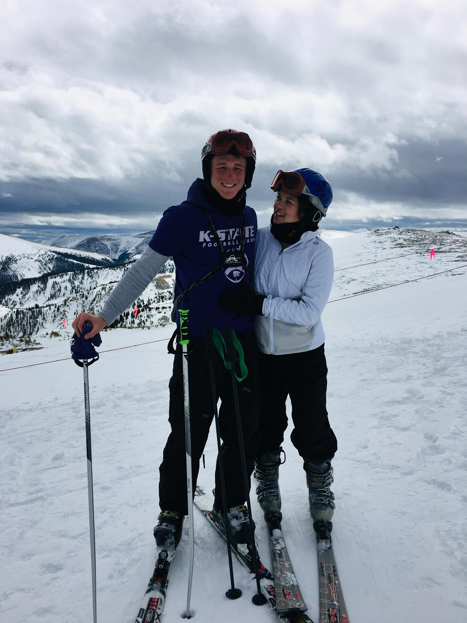 Skiing together in Winter Park, CO. Spring 2019.