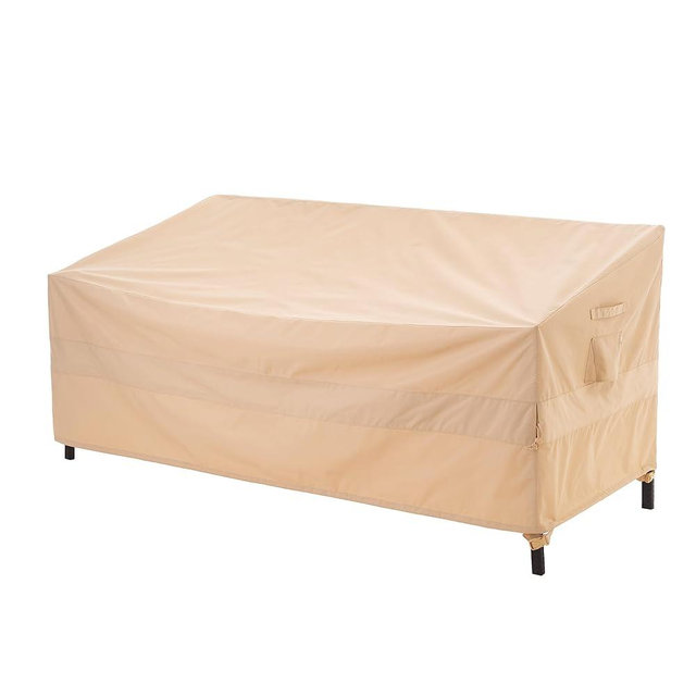 WJ-X3 2-Seater Loveseat Cover, Waterproof, UV-Resistant & Windproof, 58" x 40" x 35", Beige