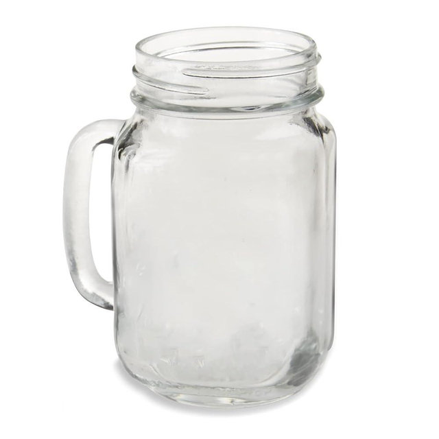 Kate Aspen 16 oz. Mason Mug (Set of 6)| Kitchen Drinking Glass or DIY Party Favor, Clear, One Size (30036NA-Inner)