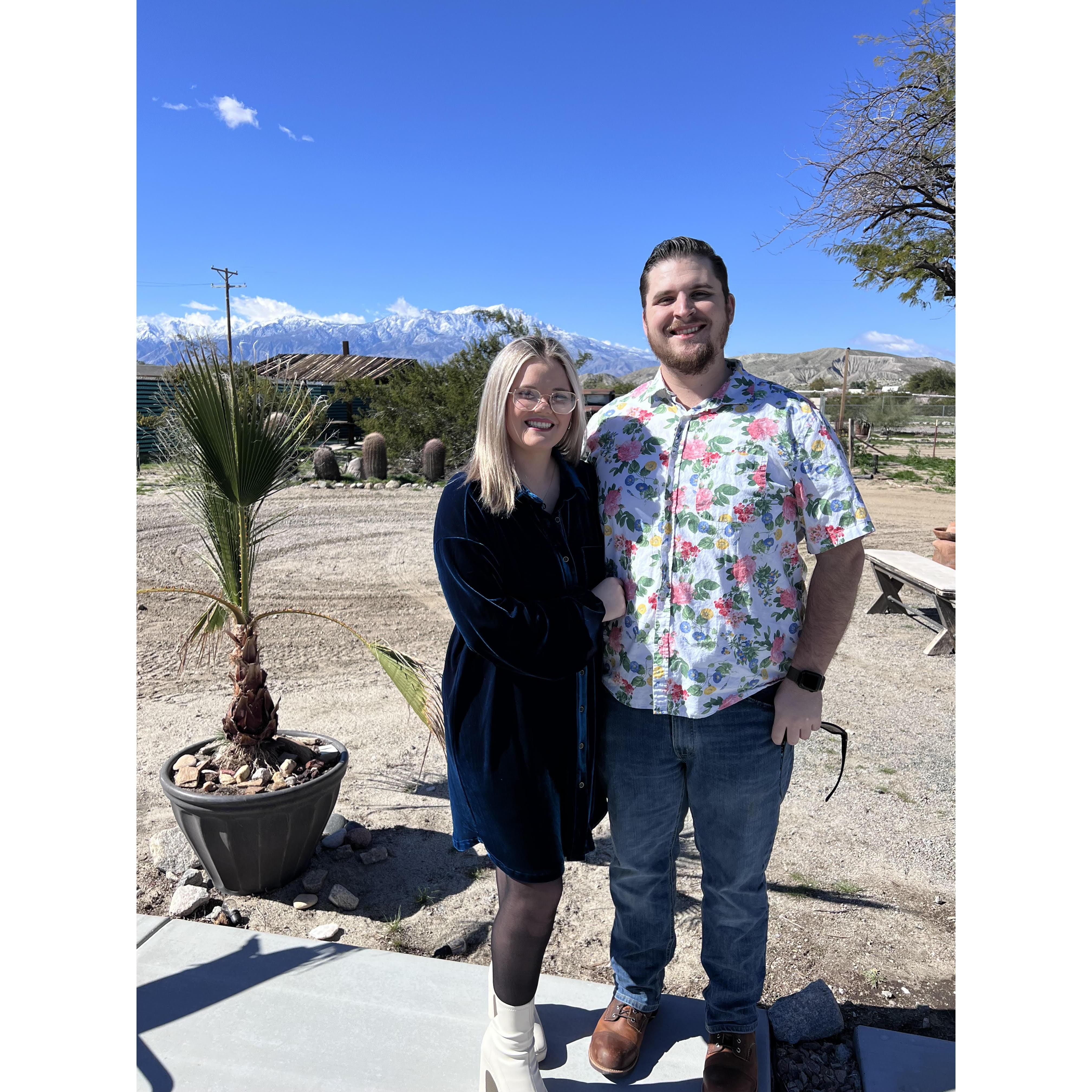 Karlye's first trip to California! We were at Mitchell's grandpa's wedding.