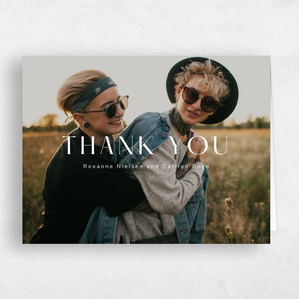 Cerrito Type | Grayed Navy | Zola Thank You Cards