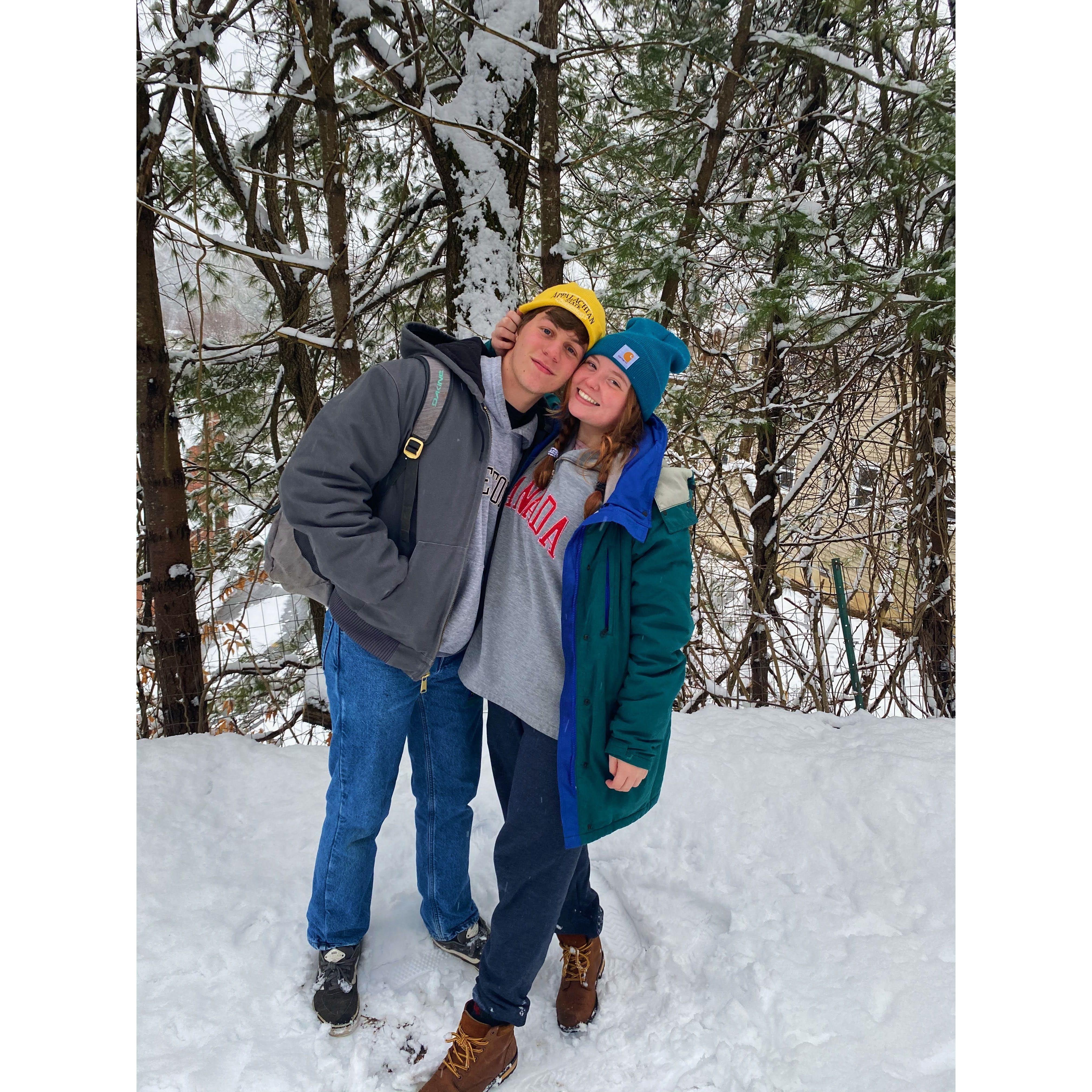 Cozy snow days spent together