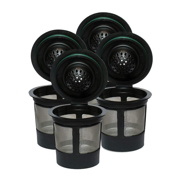 Reusable K Cups For Keurig 2.0 & 1.0 Brewers Universal Fit For Easy To Use Refillable Single Cup Coffee Filters - Eco Friendly Stainless Steel Mesh Filter (Pack of 4)