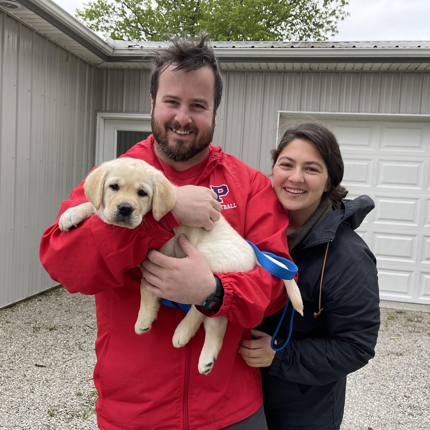 At our breeders house in Ohio, picking up Murphy! Sunnycreeklabs are the best!
