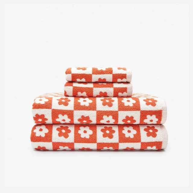 Gigi Bath Towel Set - Rust (2 Hand Towels + 2 Bath Towels)