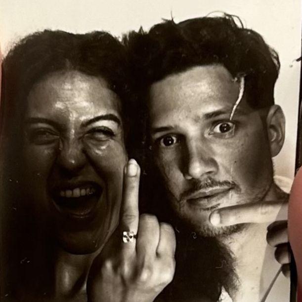 The day after we got engaged at a Fotoautomatica in Florence