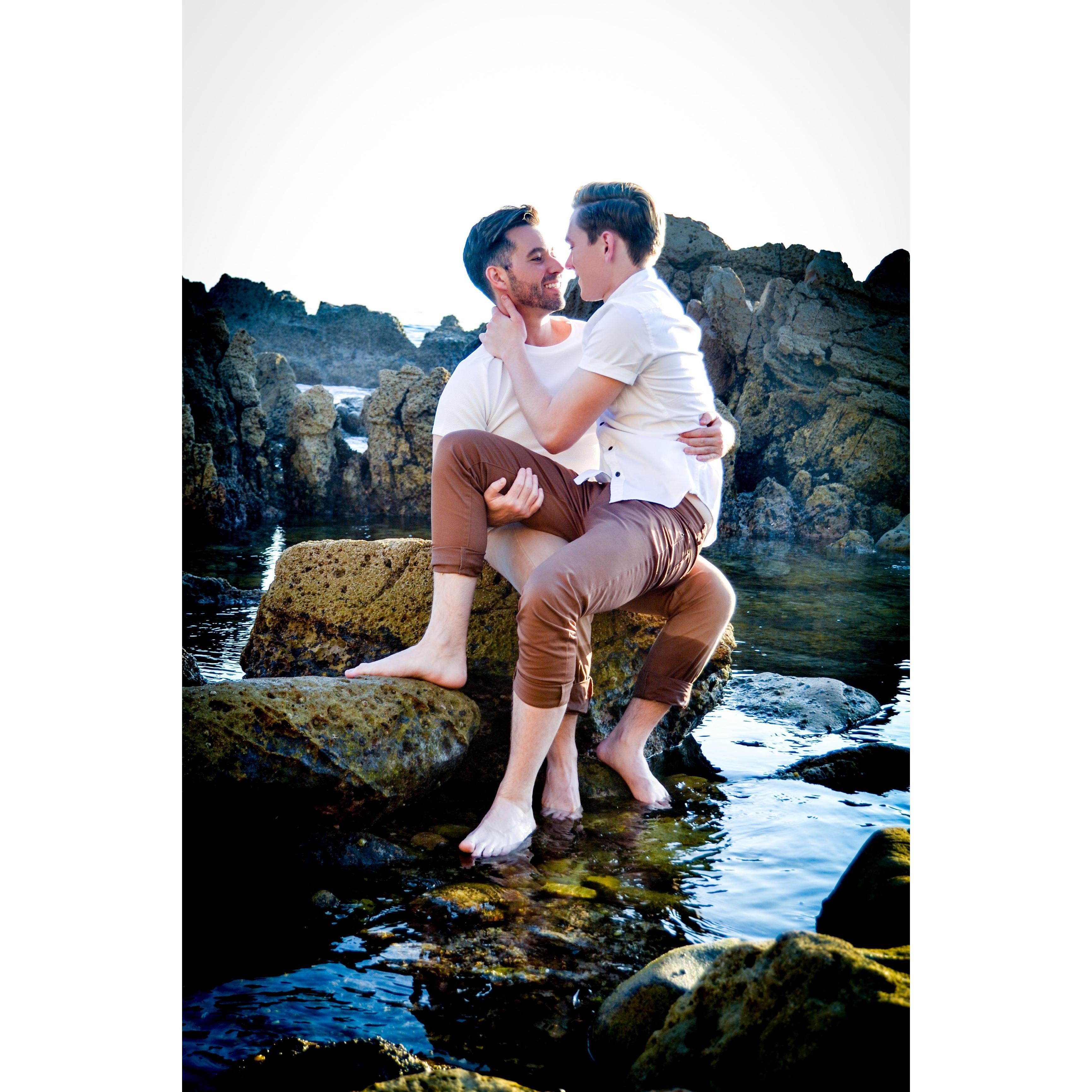 Taken from our engagement photo shoot in Corona Del Mar.