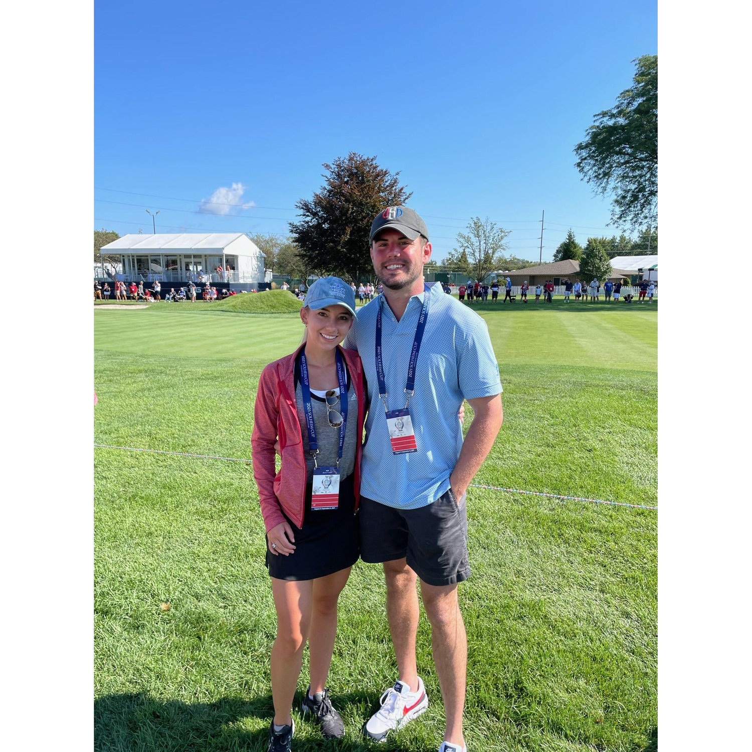 When Taylor met Brooke’s family in Toledo, OH while Blair was working The Junior Solheim Cup. August 2021.