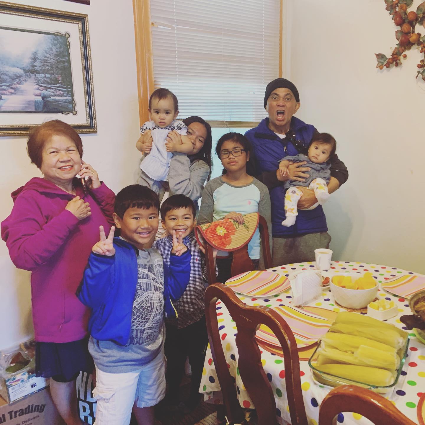 With the grand babies