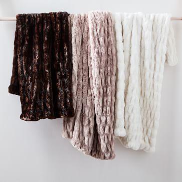 West Elm White Cascade Throw