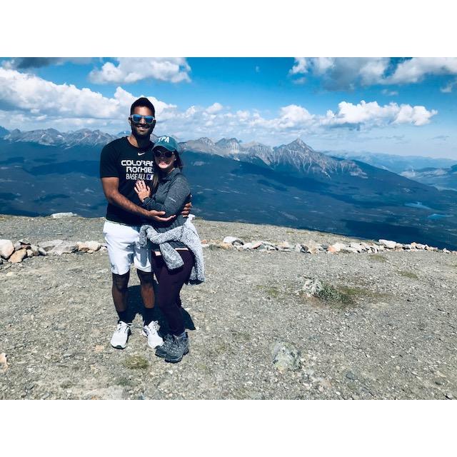 On top of Whistler's Peak in Jasper, Canada