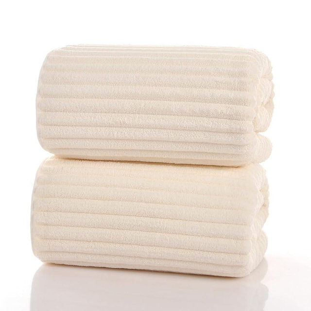 ZVH Extra Large Bath Towels 2 Pack, 35X70 Inch, Super Soft and Absorbent, Quick Dry Bath Sheets for Bathroom, Hotel, Spa, Beach, Gym, Pool (Beige)