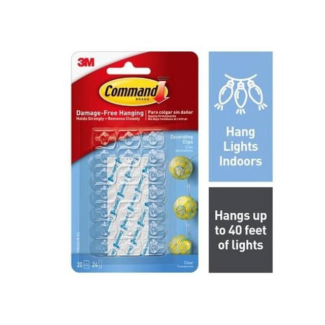 Command 17026CLR-ES Decorating Clips, Clear, 20-Clips