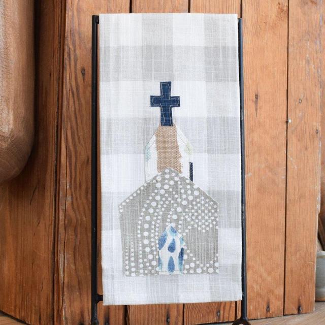Gray Plaid Chapel Towel