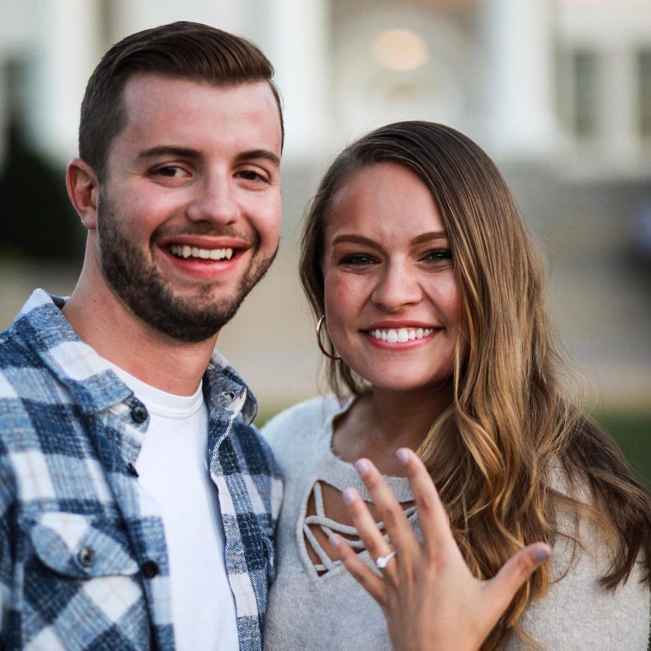 Steven enlisted Danielle's sister, Kelsey, and her best friends to help surprise her! Kelsey took their engagement photos!