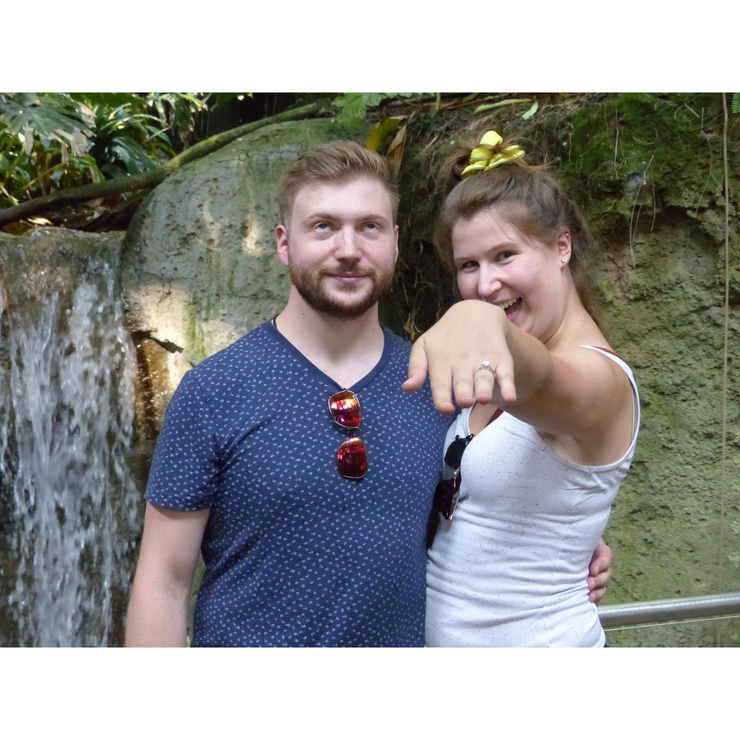 Me showing off my new bling the week we got engaged!