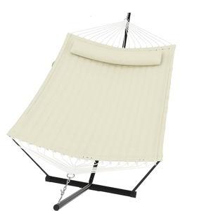 Iron T-Shaped Stand Hammock - Beige