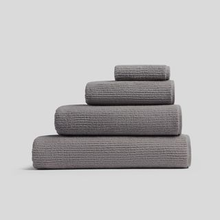 Soft Rib Turkish Cotton Washcloth, Set of 4
