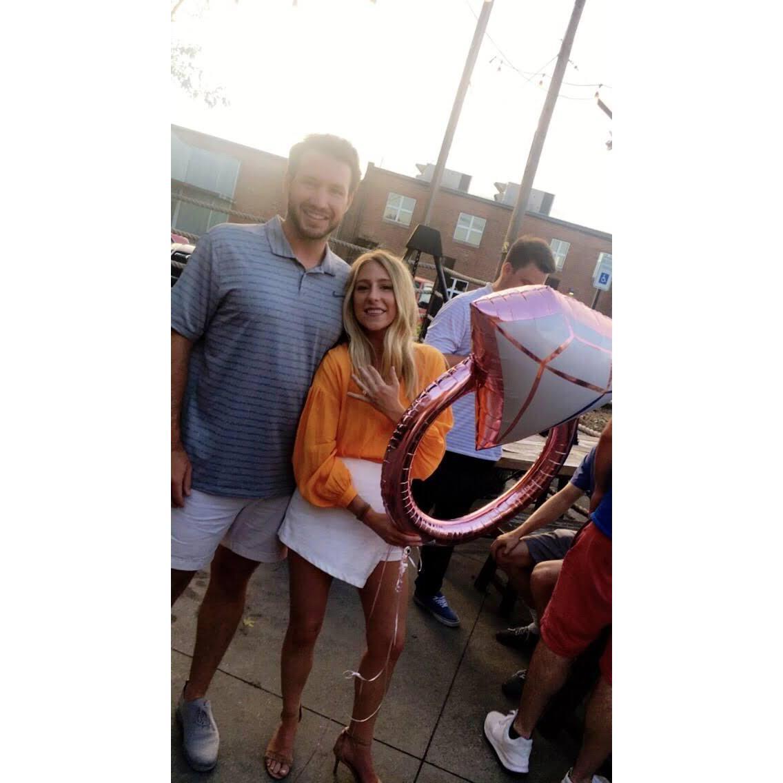 Our surprise engagement party our friends Hunter & Gretchen threw for us!