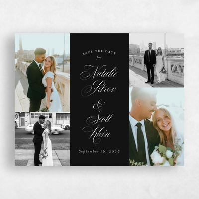 Black Wedding Save the Date - Marvis Classic