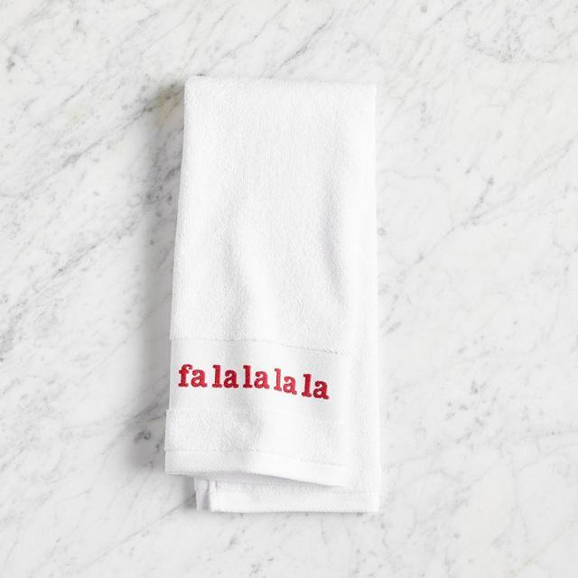 White/Red Falala Hand Towel