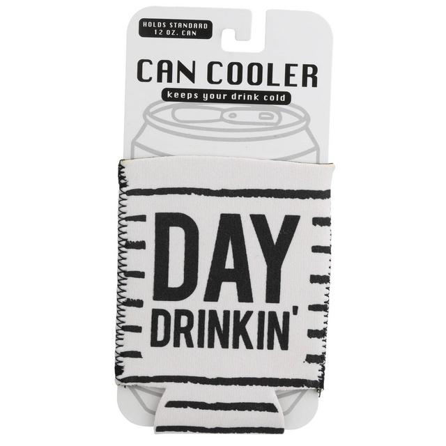 Can Cooler 'Day Drinkin' Striped White/Black