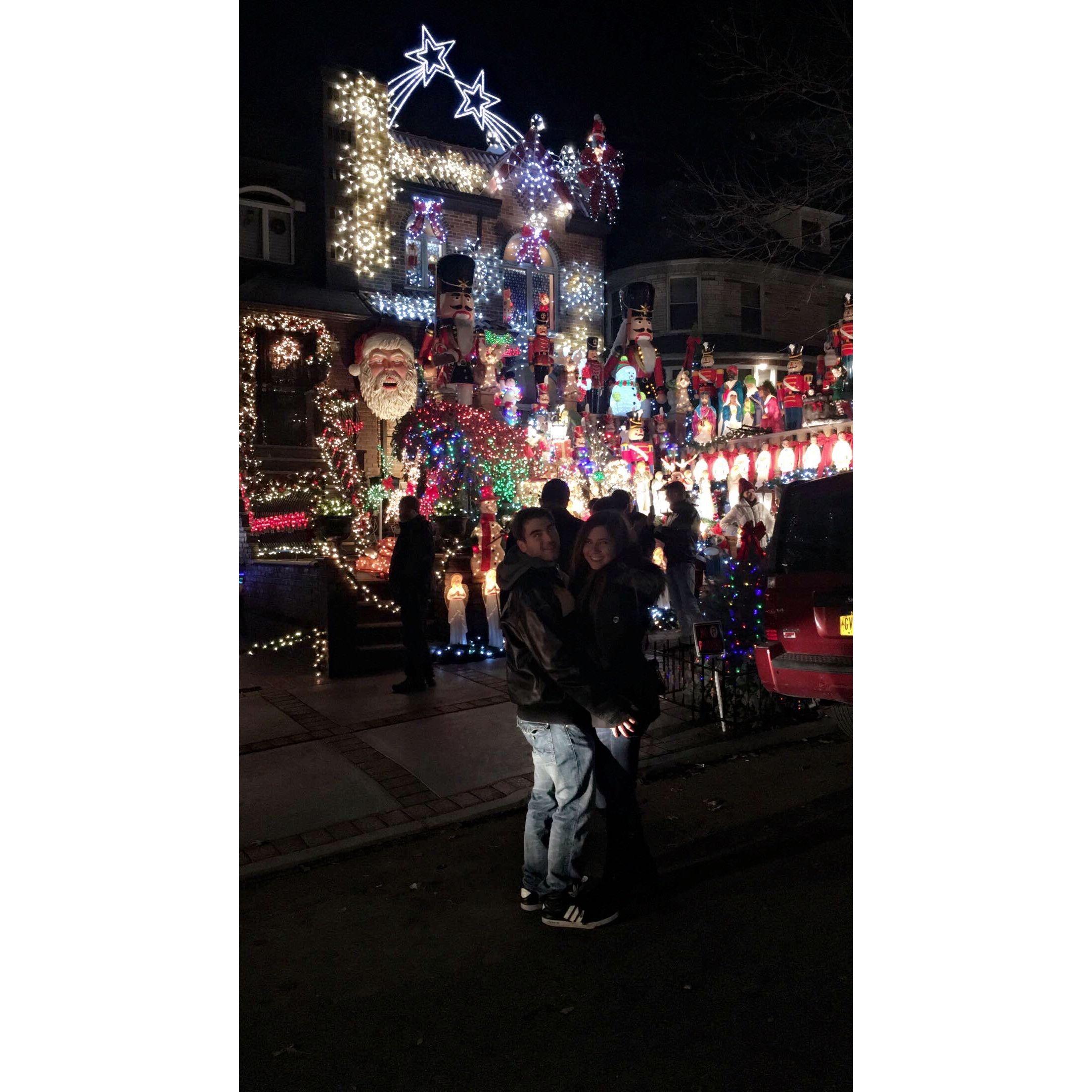 Our first (& only) trip to Dyker Heights during the holiday season.