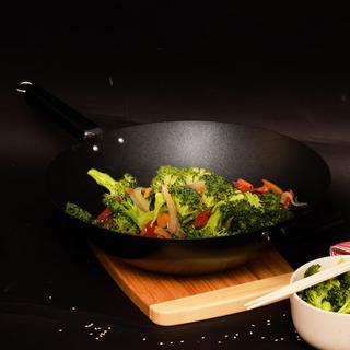 Professional Series Excalibur Nonstick Flat Bottom Wok with Phenolic Handles