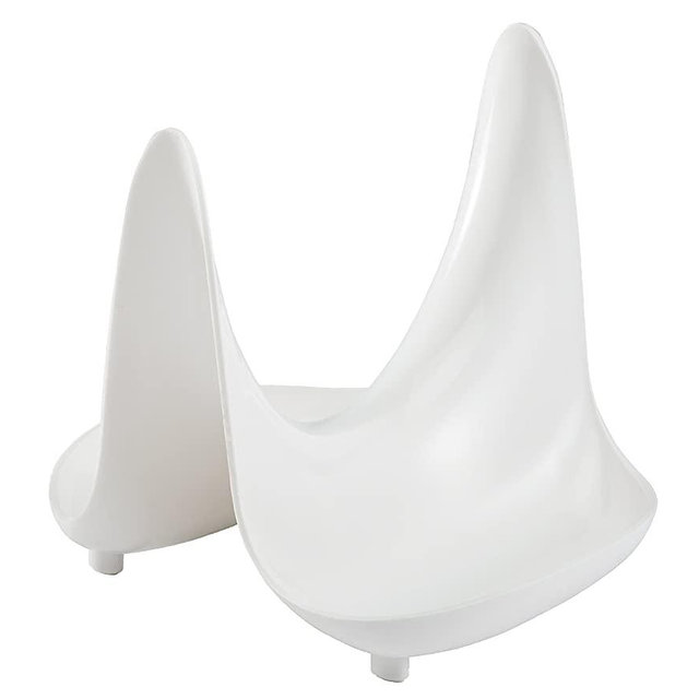 Hutzler Pot Lid Stand & Spoon Rest, White