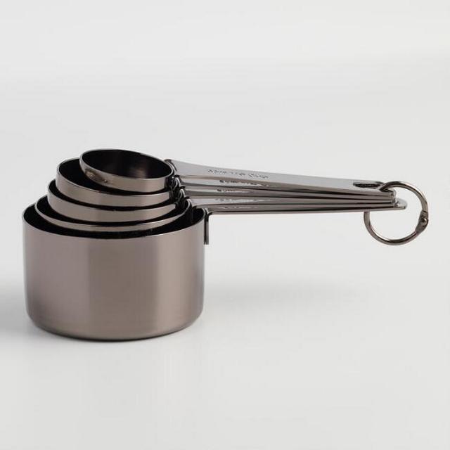 Graphite Gray Stainless Steel Nesting Measuring Cups